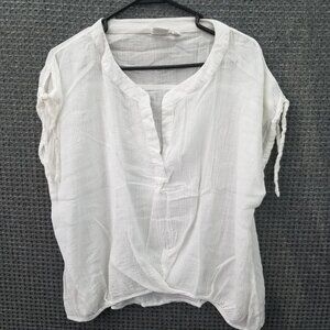 SOHO NY & CO JEANS White Cotton Blouse Womens Large